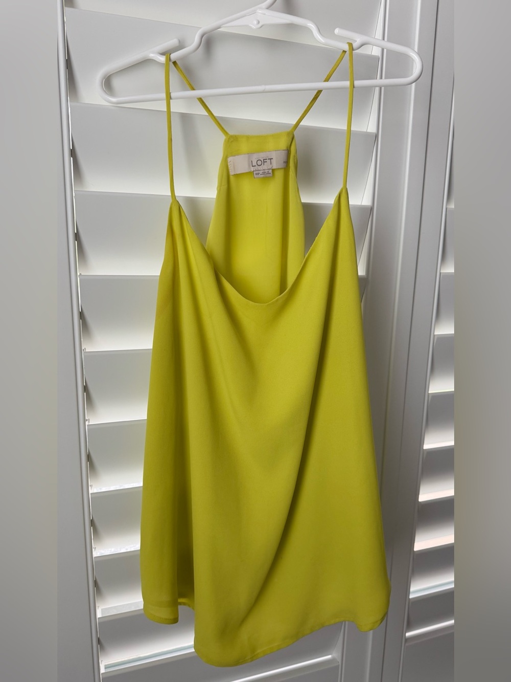 LOFT Yellow-Green Spaghetti Strap Tank Top